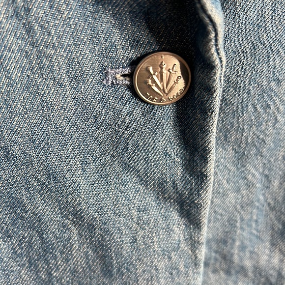 Margot Cotton & Linen Denim Blazer NWT - Picture 8 of 10